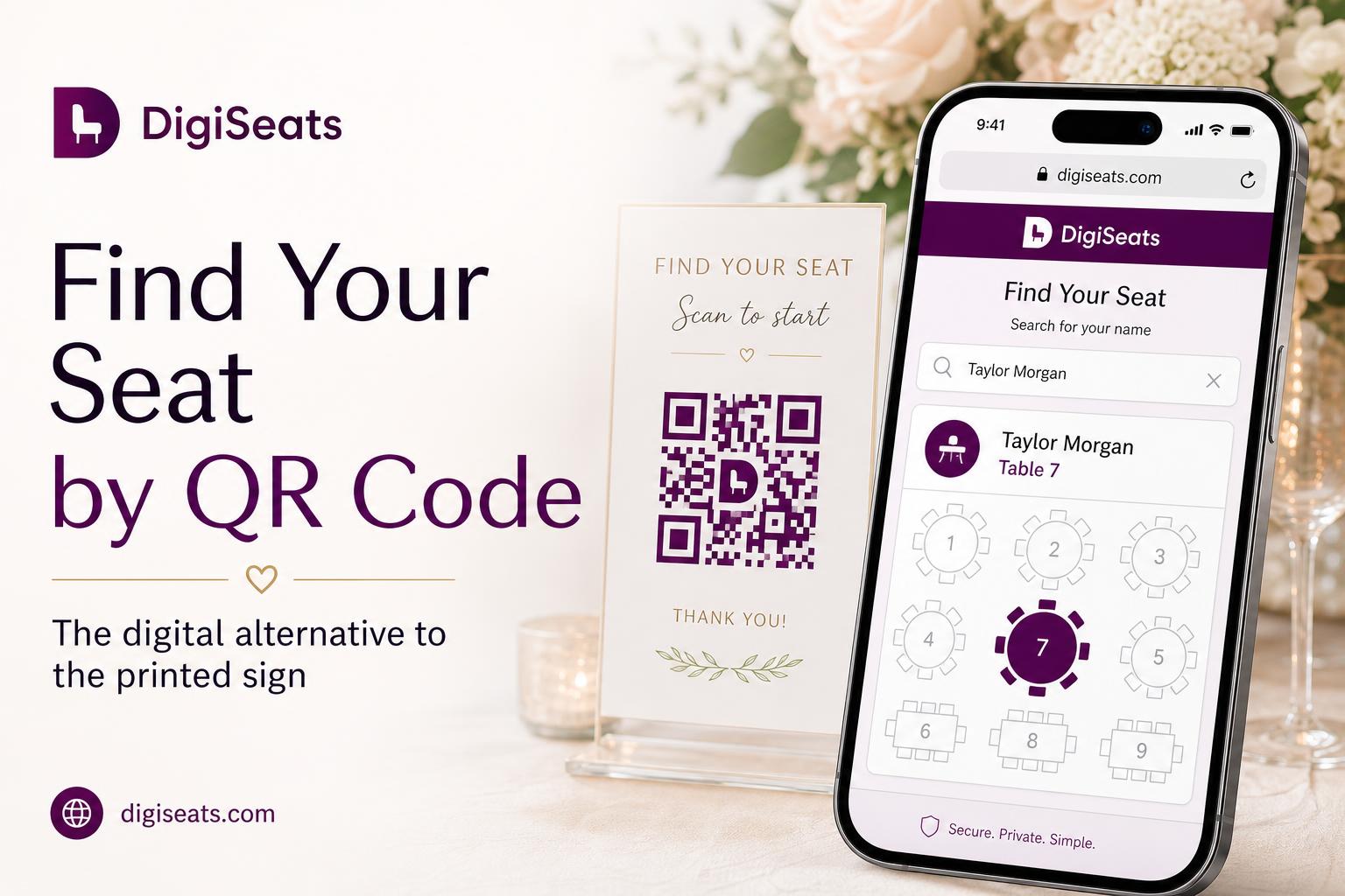 Find Your Seat by QR Code: Digital Seating Charts for Weddings | DigiSeats